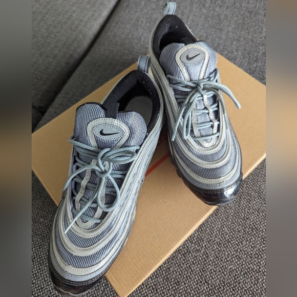 Nike Air Max 97 Black (Patent) Gray Silver White - Picture 2 of 5